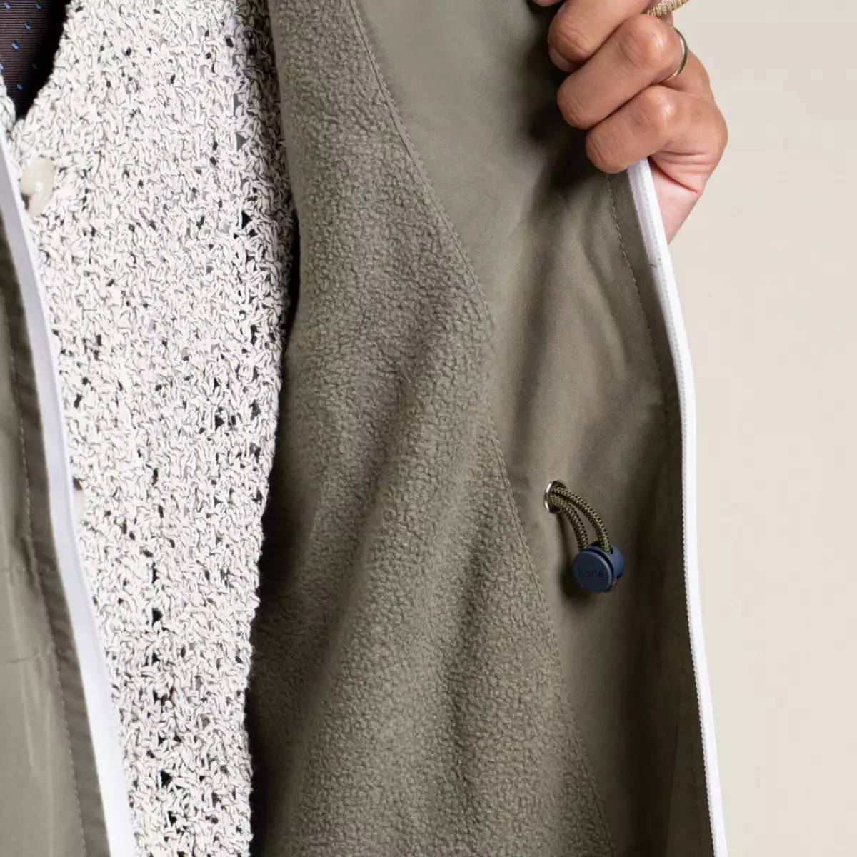 Flotte Pompidou - Parka doublée - Kaki